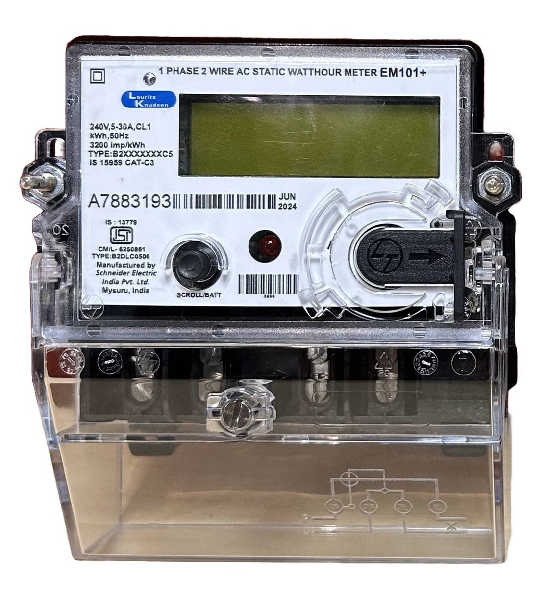 1Ph 10-60A With Optical Port & Multiple Parameters