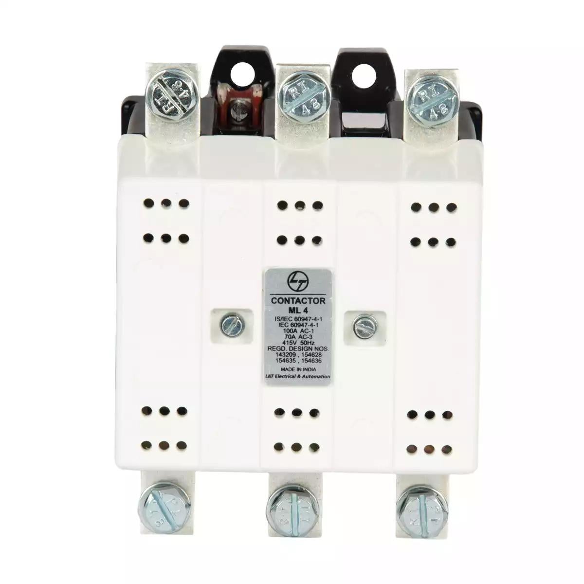 ML Contactor 70A 3P 415V AC In Built 2NO+2NC AC-3 110V AC Coil 50 Hz