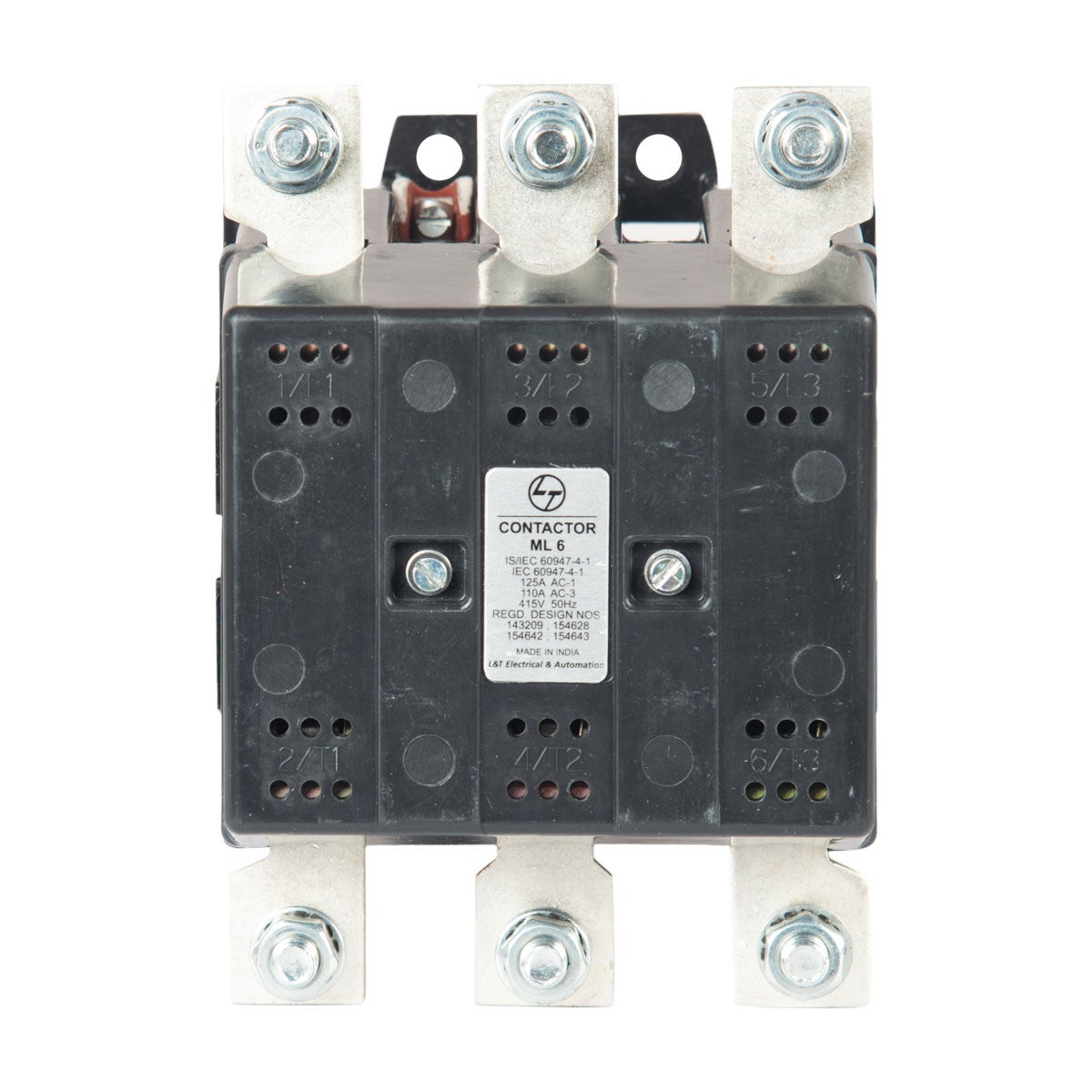 ML Contactor 110A 3P 415V AC In Built 2NO+2NC AC-3 525V AC Coil 50 Hz